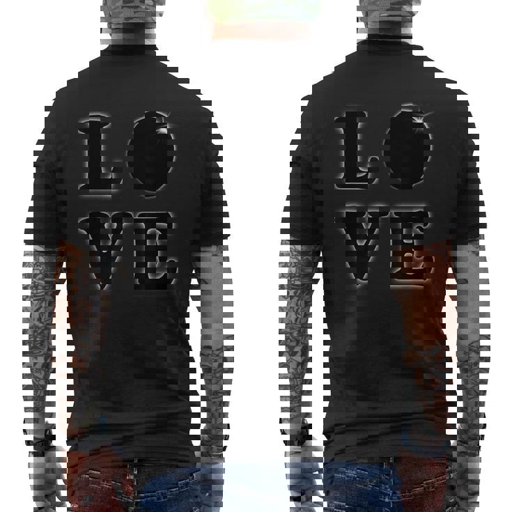 Love Total Solar Eclipse 04 08 2024 Totality  Men's Crewneck Short Sleeve Back Print T-shirt