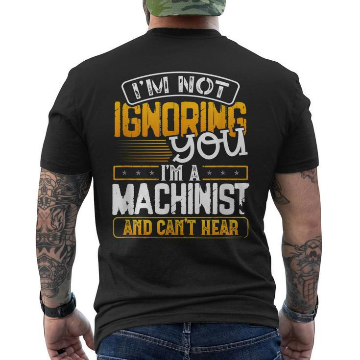 Mens Machinist Operator Vintage Fathers Day For Dad Men's T-shirt Back Print