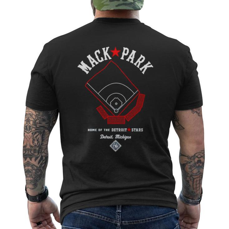 Mack Park Home Of The Detroit Stars Men's Back Print T-shirt