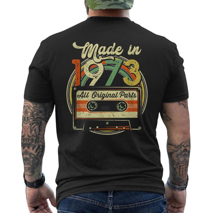 Made In 1973 48Th Birthday Cassette Tape Vintage Men's Back Print T-shirt