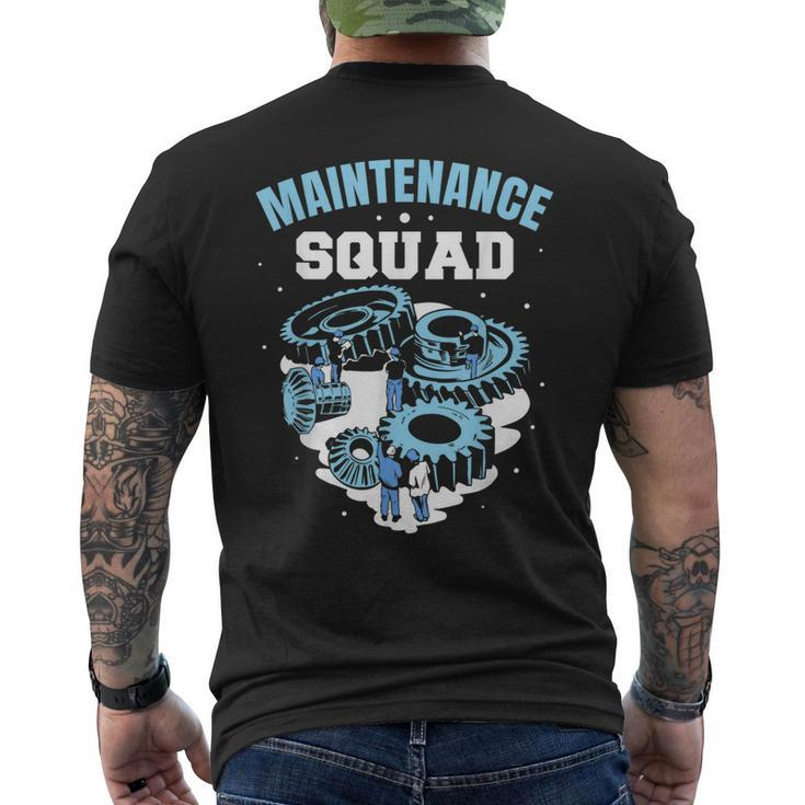 Maintenance Squad Men Worker Maintenance Man Technician Men's T-shirt Back Print
