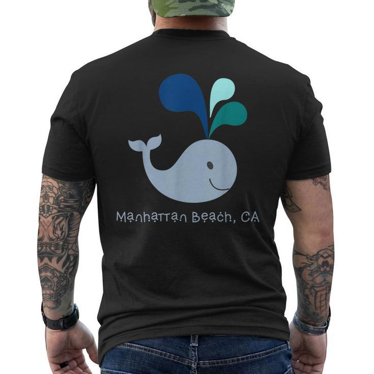 Manhattan Beach Ca Cute California Whale Lover Cartoon Men's Back Print T-shirt