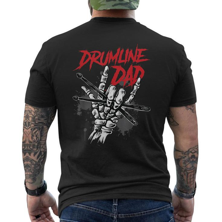Marching Band Drum Major Drumline Dad Men's Crewneck Short Sleeve Back Print T-shirt