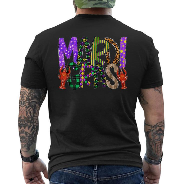 Mardi Gras Mardi Gras 2023 Beads Mask Feathers V2 Men's T-shirt Back Print