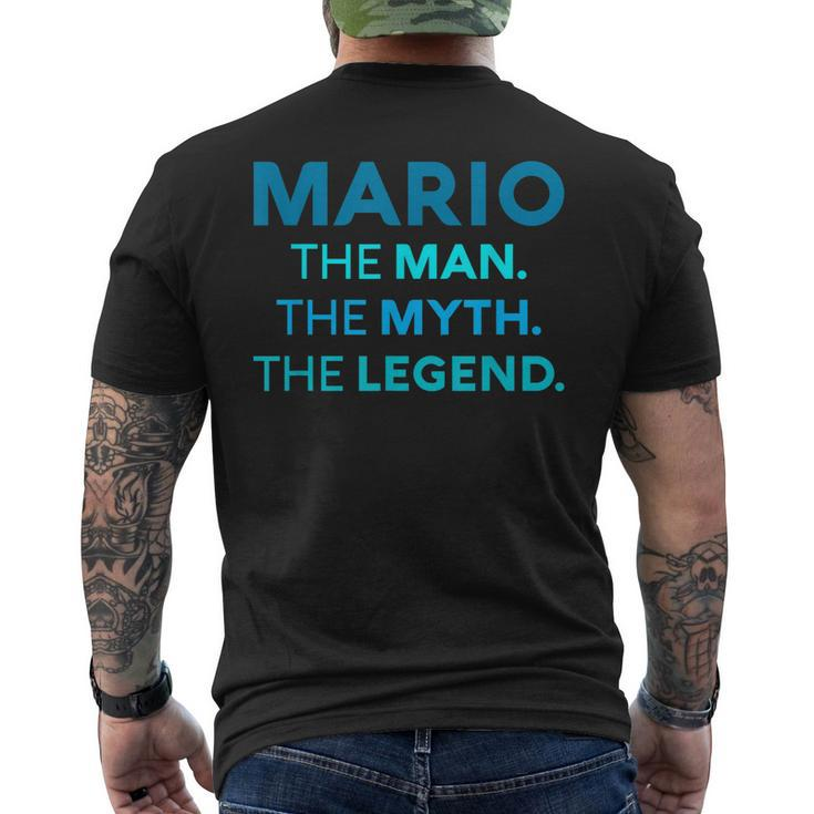Mario The Man The Myth The Legend Name Personalized Boys Mens Back Print T-shirt