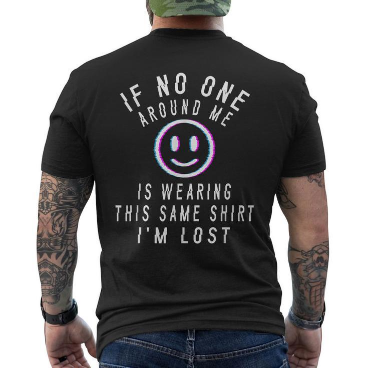 Matching Vacation Friends Family Trip Im Lost Glitch Men's Back Print T-shirt