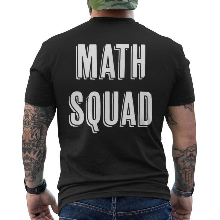Math Squad Scholastic Men's Back Print T-shirt