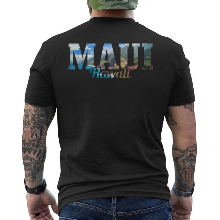Maui Hawaii Hawaiian Islands Surf Surfing Surfer Men's Back Print T-shirt