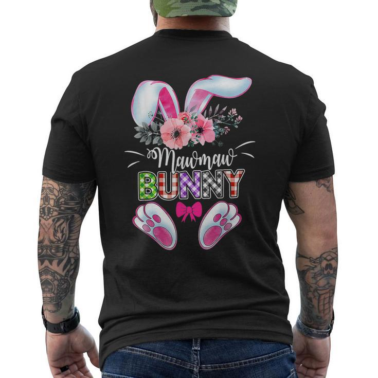 Mawmaw Bunny Plaid Happy Easter Day Men's Back Print T-shirt