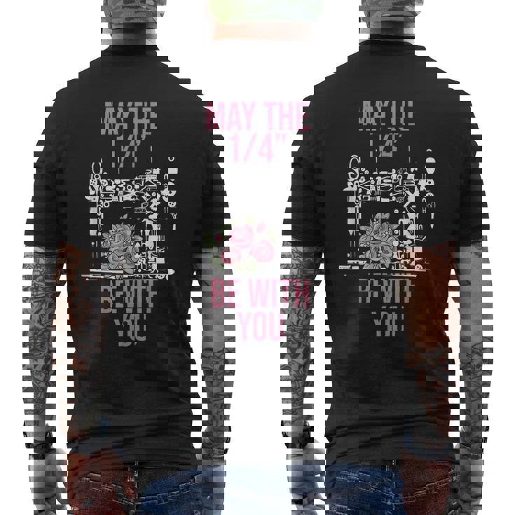 May The 14 Be With You Sewing Machine Quilting Men's Back Print T-shirt