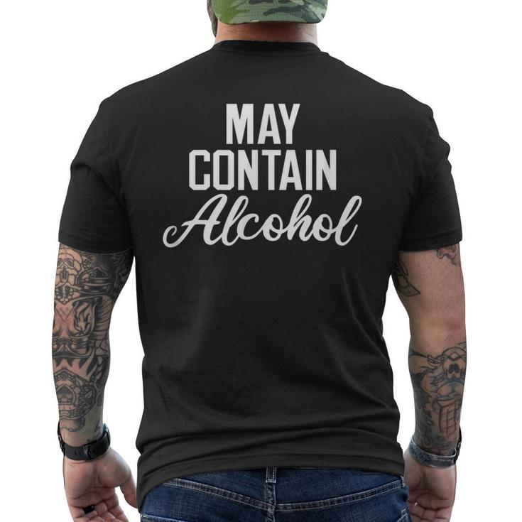 May Contain Alcohol Drinking Men's Back Print T-shirt
