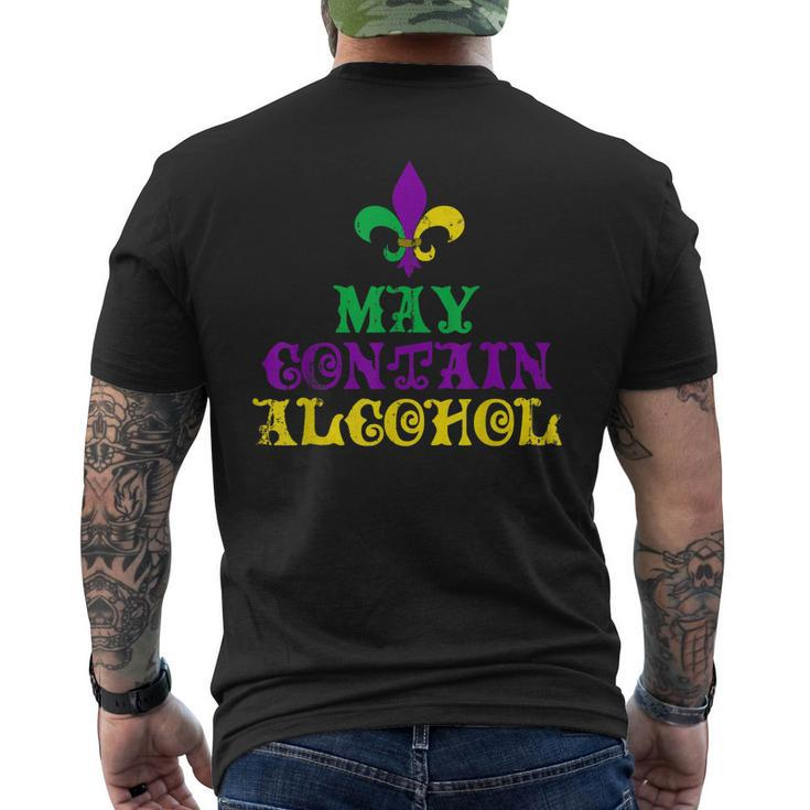 May Contain Alcohol Mardi Gras V2 Men's T-shirt Back Print