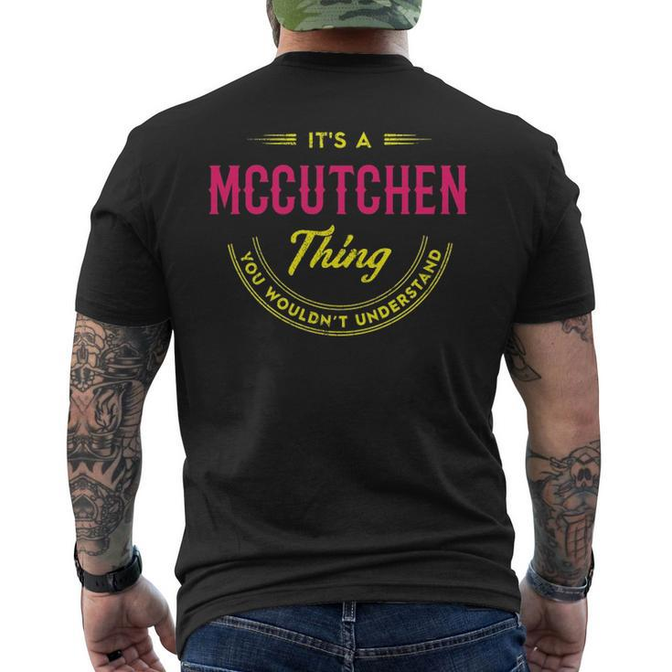 Mccutchen Personalized Name Name Print S With Name Mccutchen Men's T-shirt Back Print