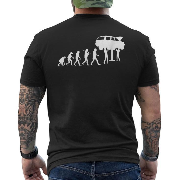 Mechanic Evolution Automotive Repair Mens Back Print T-shirt