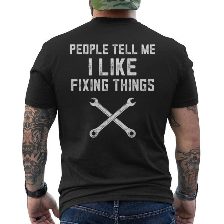 Mechanic For Men Mechanic Ideas Fathers Day Men's T-shirt Back Print