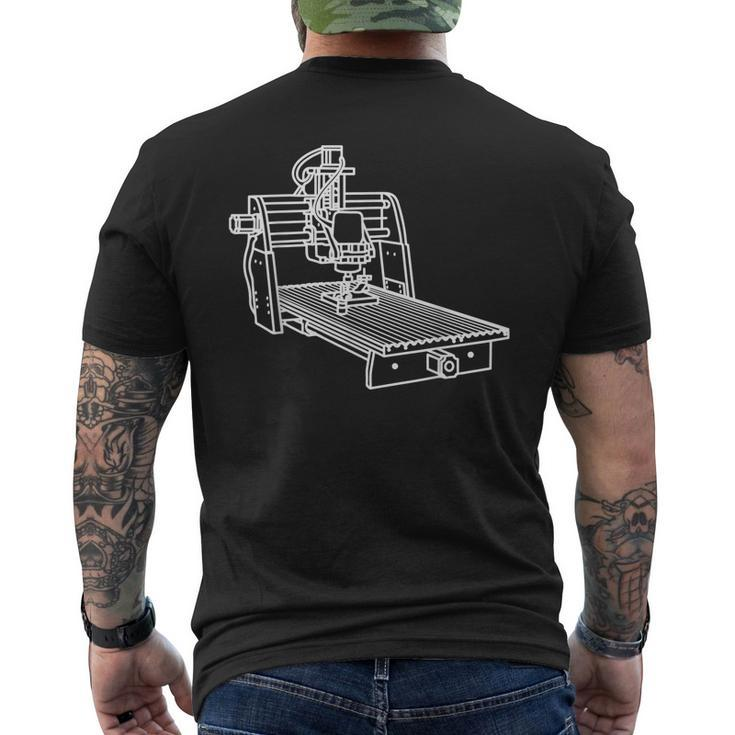 Mechanics Milling Machine Mechatronics Milling Cutter Gift Mens Back Print T-shirt