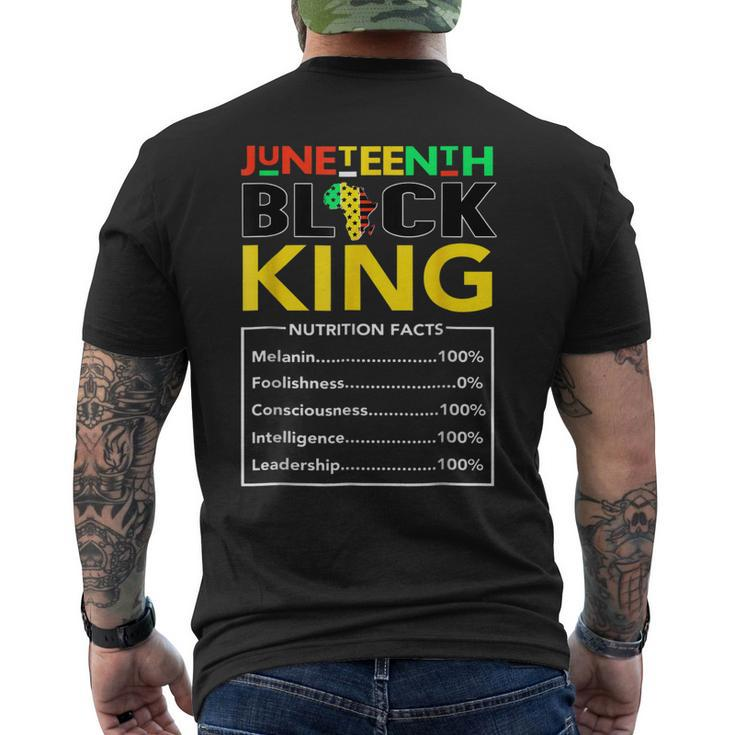 Melanin Dad Fathers Day Father Fun Junenth Black King Men's T-shirt Back Print