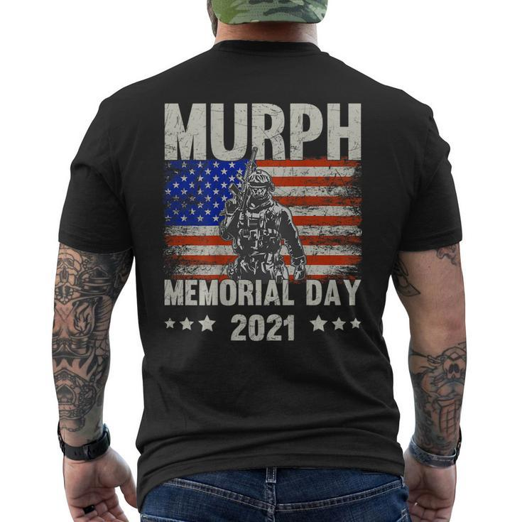 Memorial Day Murph  Us Military On Back Mens Back Print T-shirt