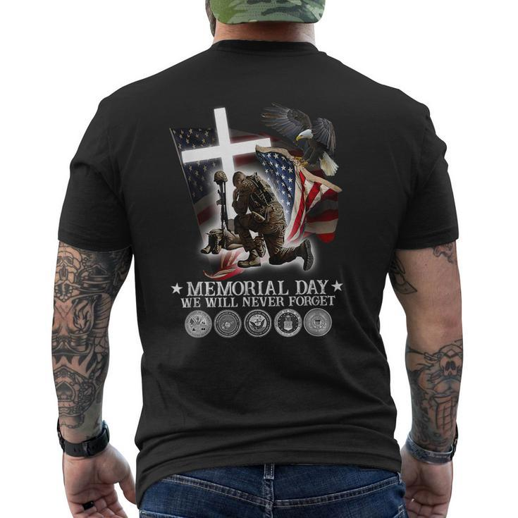 Memorial Day We Will Never Forget Veteran Lovers V3 Men's T-shirt Back Print