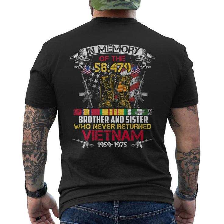In Memory Of Vietnam Veteran Proud Veteran Day Men's T-shirt Back Print