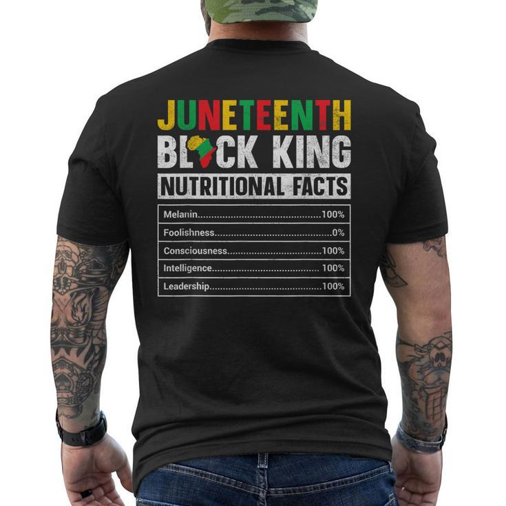 Mens Junenth Black King Nutritional Facts Melanin Men Father  Mens Back Print T-shirt