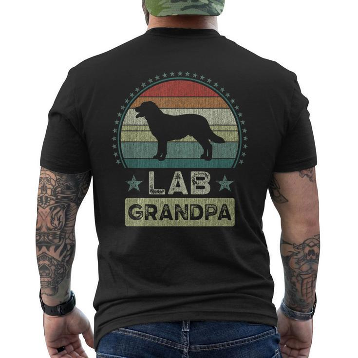 Mens Lab Grandpa Fathers Day Labrador Grandfather  Mens Back Print T-shirt