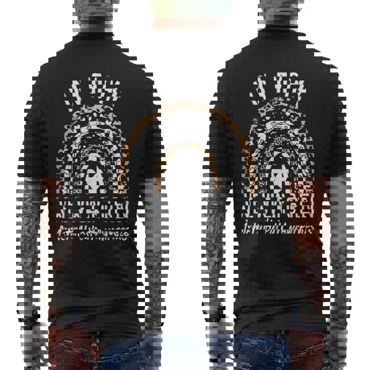 Mental Health Matters We Wear Green Mental Health Awareness Mens Back Print T-shirt