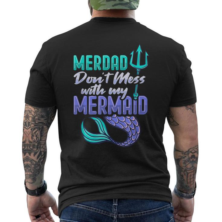 Merdad For A Mermaid Dad Men's Back Print T-shirt