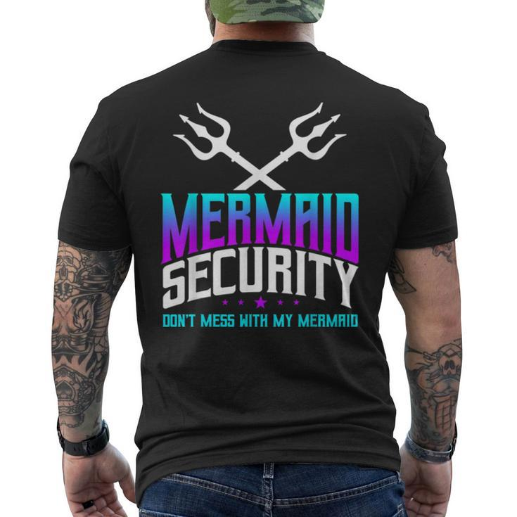 Mermaid Daddy Merdad Father’S Day Merman Dad Papa Merfolk Men's Back Print T-shirt