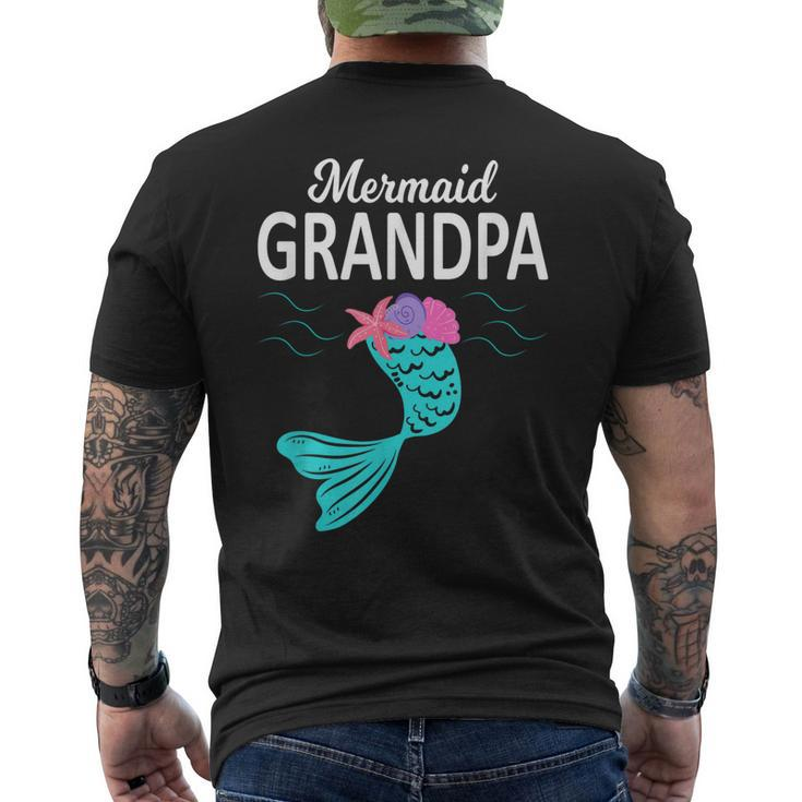 Mermaid Grandpa  Funny Merman Grandpa Family Matching Mens Back Print T-shirt