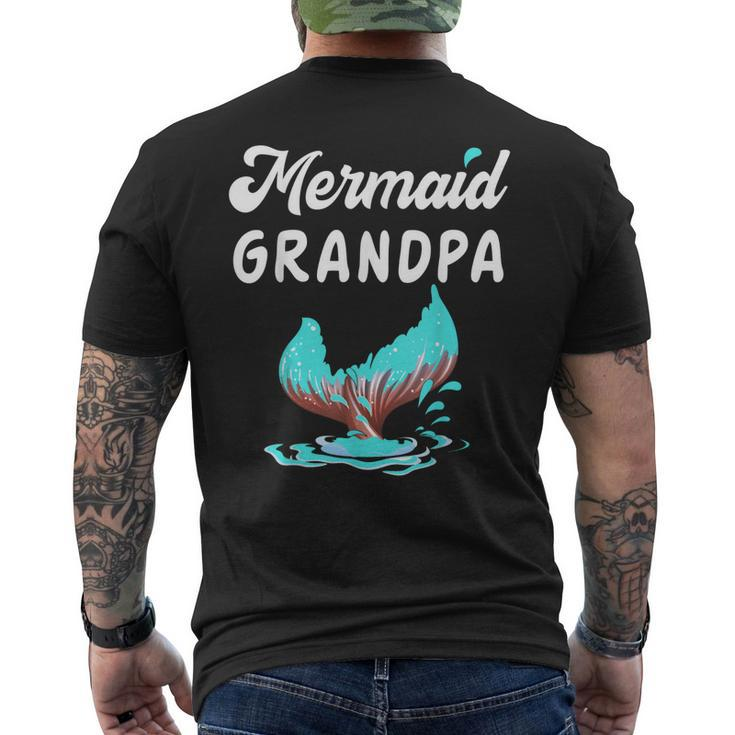 Mermaid Grandpa Girl Mermaid Party Men's Back Print T-shirt