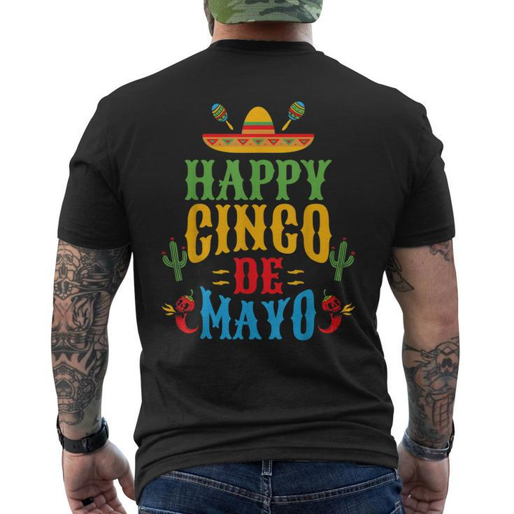 Mexico Cinco De Mayo Happy Cinco De Mayo 5 De Mayo Mexican Men's Back Print T-shirt