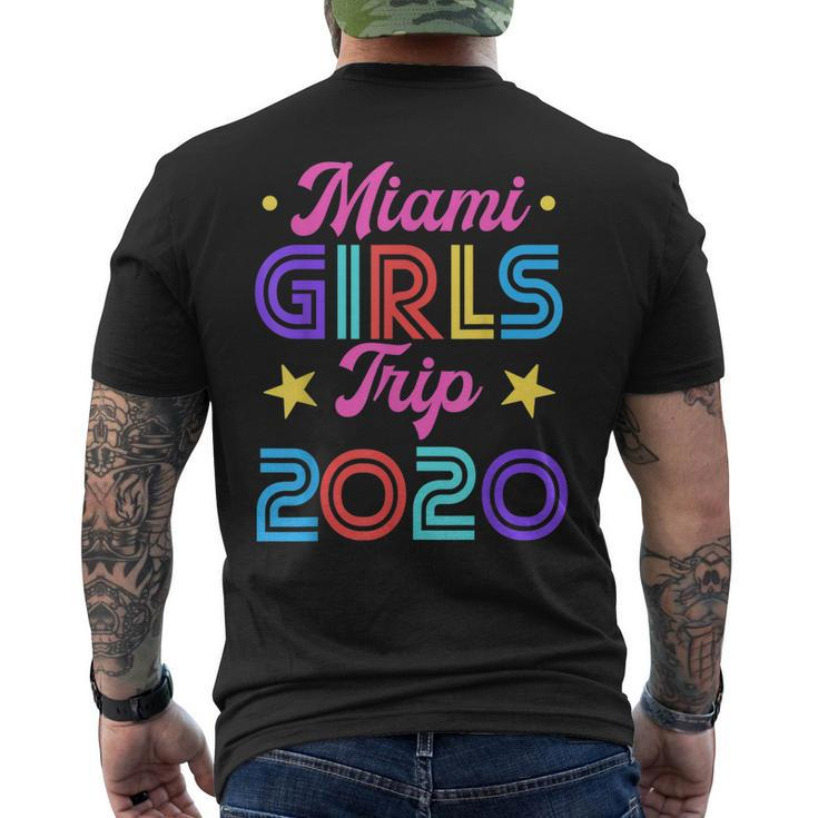 Miami Girls Trip 2020 Matching Squad Bachelorette Vacation Men's Back Print T-shirt