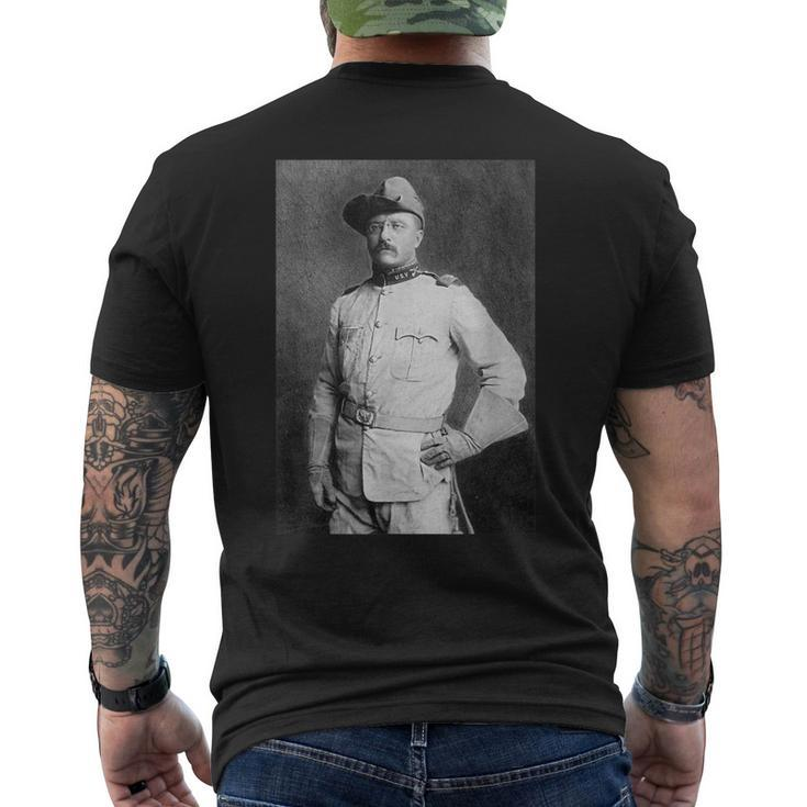 Military Uniform Vintage Theodore Teddy Roosevelt  Mens Back Print T-shirt