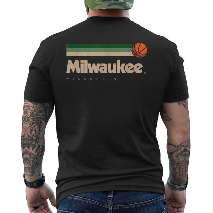 Milwaukee Basketball B-Ball City Wisconsin Retro Milwaukee Men's T-shirt Back Print