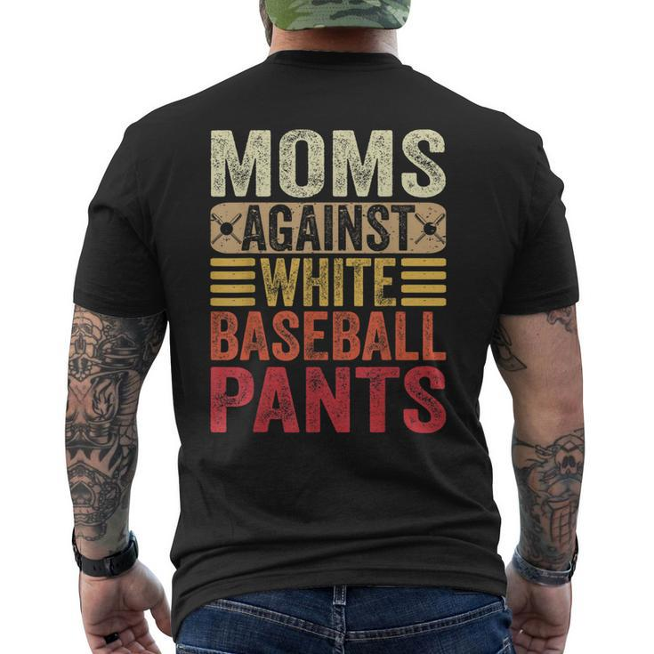 Moms Against White Baseball Pants Women Men's Back Print T-shirt