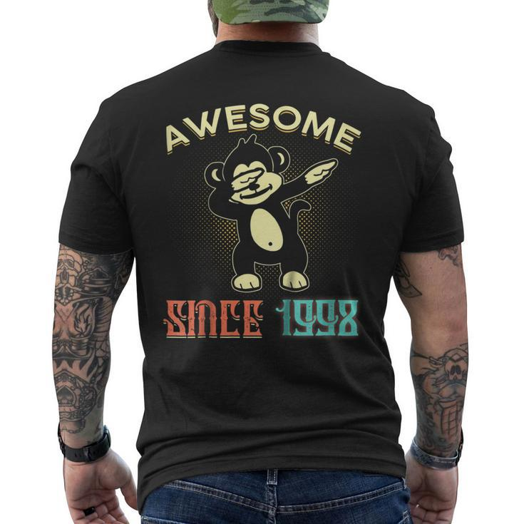 Monkey Dabbing Awesome Since 1998 21St Yrs Birthday Men's Back Print T-shirt