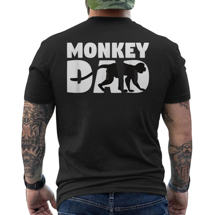 Monkey Dad Monkey Zoo Animal Lover For Father Men's Back Print T-shirt