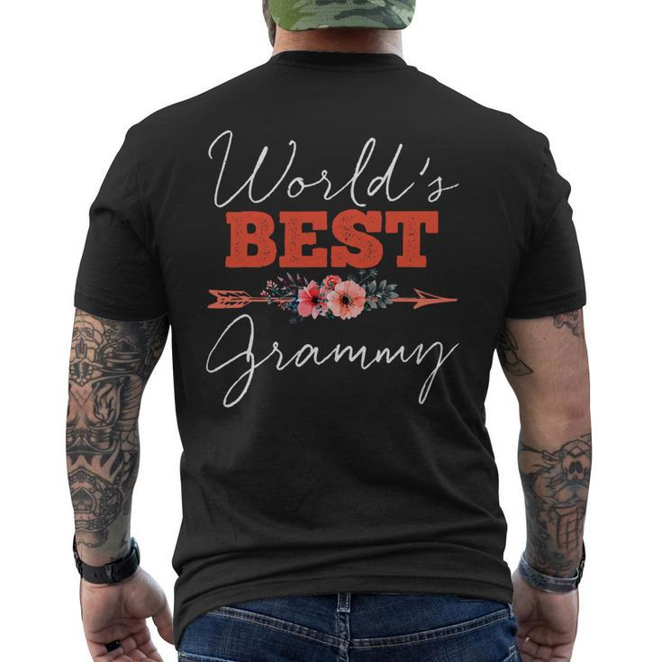 Mother Grandma Worlds Best Grammy Grandmother 41 Mom Grandmother Men's Crewneck Short Sleeve Back Print T-shirt