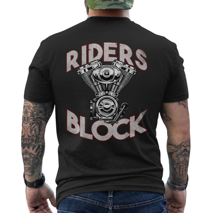 Motorcycle Engine Vintage Riders Block Garage Auto Mechanic Men's Back Print T-shirt