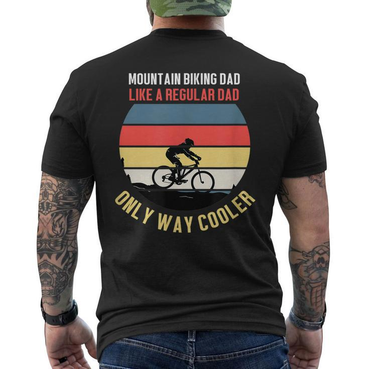Mens Mountain Biking Dad Dad Fathers Day Vintage Tee Men's Back Print T-shirt