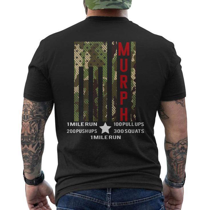 Murph Challenge Shirt Memorial Day Workout Wod Camo Gym Gear Men's Back Print T-shirt