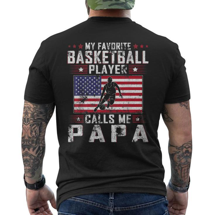 My Favorite Basketball Player Calls Me Papa Father Day Gift For Mens Mens Back Print T-shirt