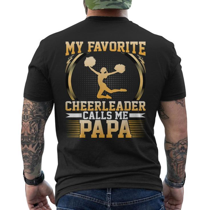 My Favorite Cheerleader Calls Me Papa Cheerleaders Dad Gift For Mens Mens Back Print T-shirt