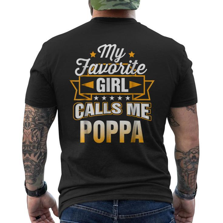 My Favorite Girl Calls Me Poppa Mens Back Print T-shirt
