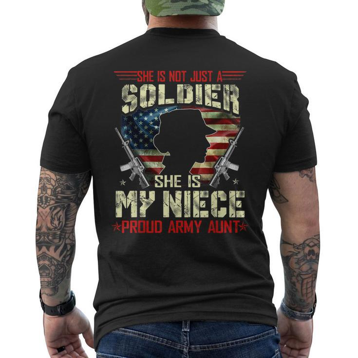 My Niece Is A Soldier Proud Army Aunt Military Gifts Mens Back Print T-shirt