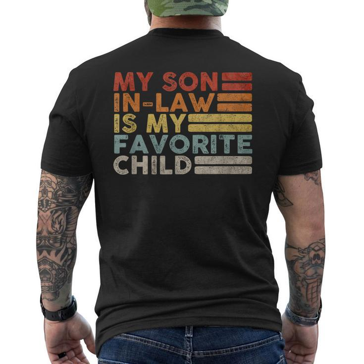 My Son In Law Is My Favorite Child Vintage Family Reunion 80  Mens Back Print T-shirt