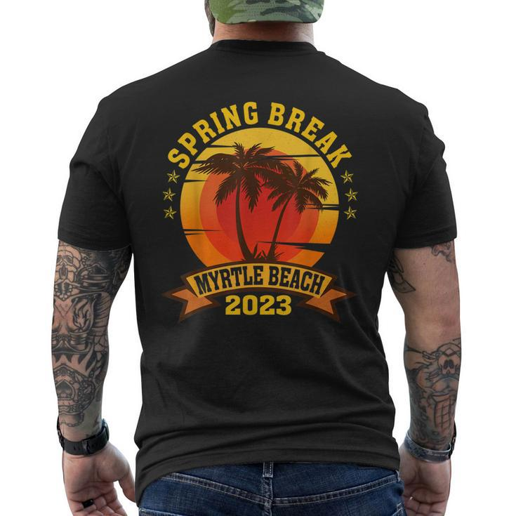 Myrtle Beach 2023 Spring Break Family School Vacation Retro Men's Back Print T-shirt