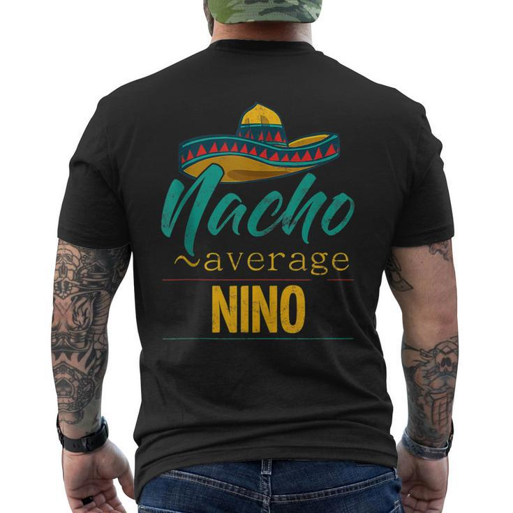 Mens Nacho Average Nino Cinco De Mayo Sombrero Men's Back Print T-shirt