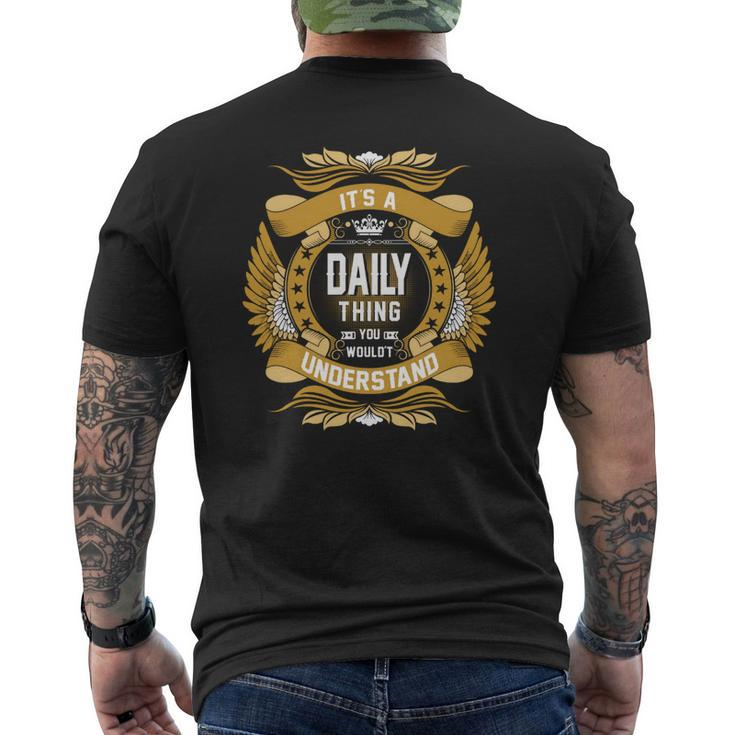 Daily Name Daily Family Name Crest V2 Men's T-shirt Back Print